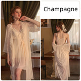 Sexy Lace Gauze Perspective Suspender Nightdress