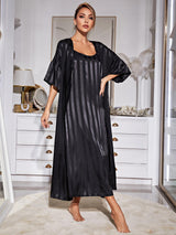 Sling Long-sleeved Nightgown Suit