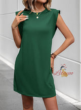 Women Scoop Neck Sleeveless Dress
