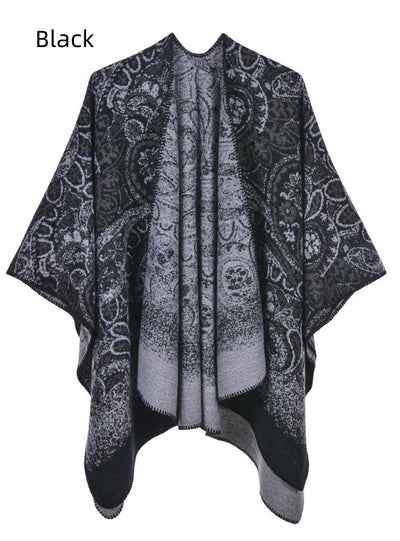 Retro National Wind Split Warm Cloak