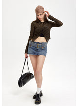 Long Sleeve Short Irregular Shirt
