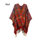 Tassel Ethnic Fringed Split Shawl
