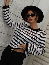 Women Striped Pullover Sweater