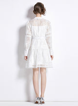 Lantern Sleeve Short Dress