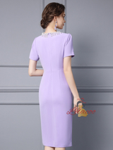 Purple Pearls Mother Of The Bride Dress