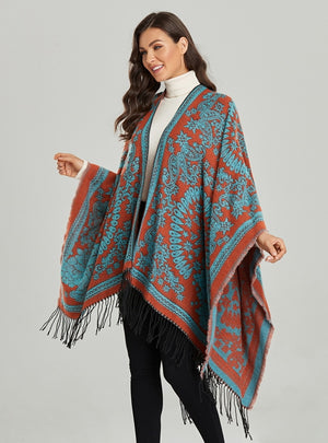 Autumn and Winter Scarves Ladies Retro National Wind Shawl