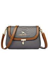 One-shoulder Crocodile Contrasting Crossbody Bag
