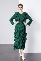 Pleated Ruffled Three-dimensional Loose Dress