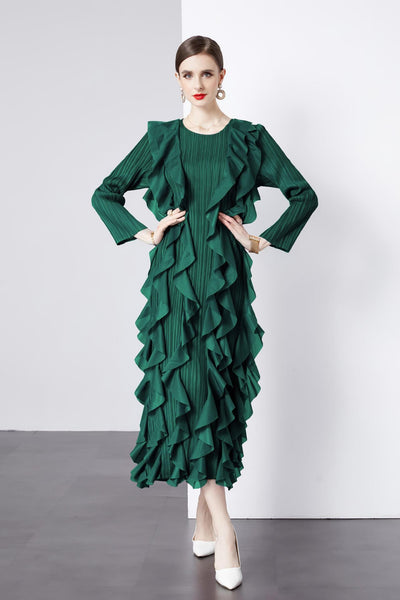 Pleated Ruffled Three-dimensional Loose Dress