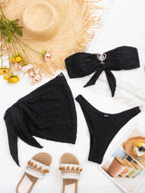 Diamond Split Three Piece Swimsuit