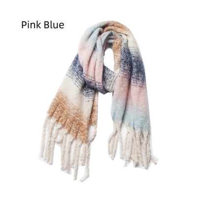 Thick Tassel Gradient Scarf Shawl