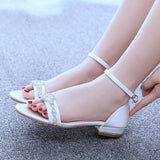 2 cm Silk Satin Bridal Rhinestone Sandals