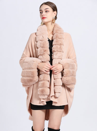 Cardigan Loose Fur Collar Shawl Cloak