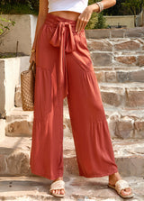 Loose Casual Wide-leg Solid Color Trousers