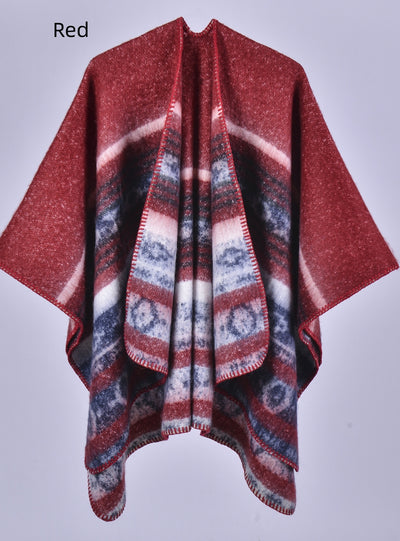 Retro Split Thick Warm Cloak Coat