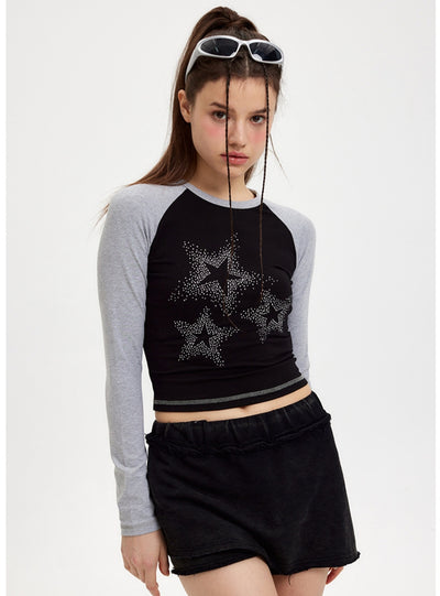 Round Neck Slim Long Sleeve Shirt T-shirt