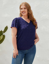 Loose Casual V-neck Short Sleeve T-shirt