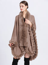 Irregular Large Size Knitted Loose Shawl Cloak