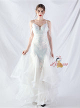 Mermaid Tulle Sequins Beading Prom Dress