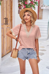 V-neck Loose Short Sleeve T-shirt