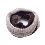 Knitted Wool Splicing Warm Scarf