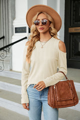 Round Neck Loose Long Sleeve T-shirt