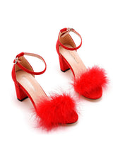 7 cm Thick Round-headed Feather Sandals