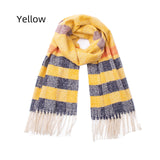 Fringe Stripes Increase Warm Scarf