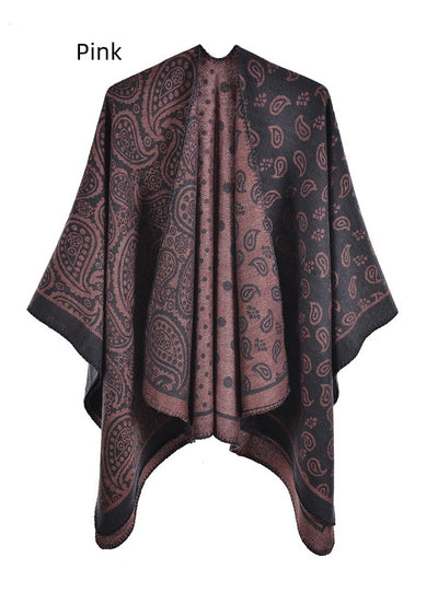 Cloak Capable of Wear Large Scarf on Both Sides