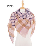 Plaid Scarf Polyester Triangle Scarf