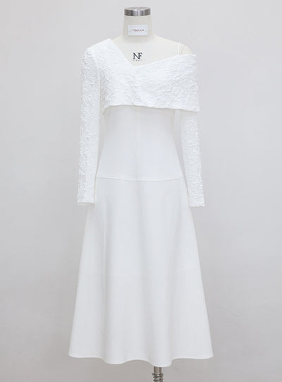 One Shoulder Slim-fit Long Sleeve Dress