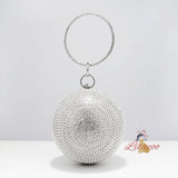 Diamond-encrusted Dinner Bag Small Round Bag