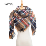 Plaid Thorn Wool Scarf Shawl