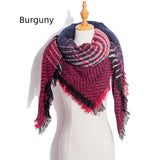 Gradual Plaid Square Scarf Ladies Shawl