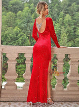 Sexy Split Backless Chain Long Dress