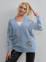 Love Contrasting Street Cardigan Sweater