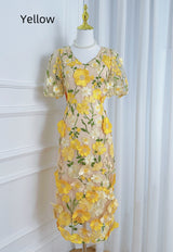 Heavy Industry Three-dimensional Flower Dress