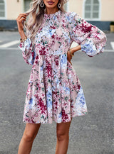 Women Printed Long-sleeved Dress