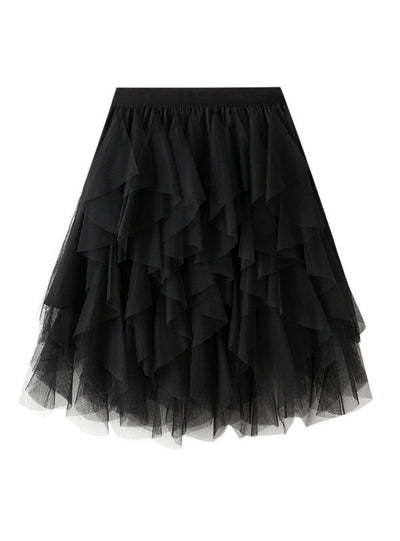 Summer Mesh Fluffy Skirt Short Skirt