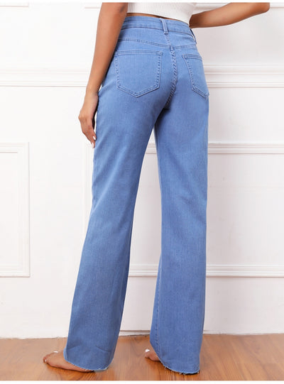Loose Wide Leg High Waist Straight Jeans