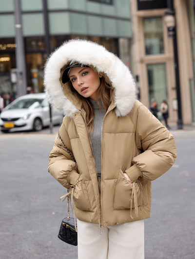 Large Fur Collar Short Loose Cotton Coat