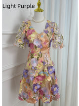 Heavy Three-dimensional Flower Slim Dress