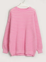 Striped Round Neck Casual Loose Sweater