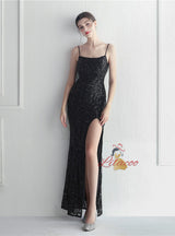 Mermaid Backless Sequins Beading Prom Dress