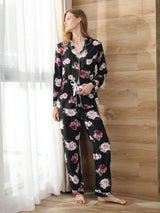 Autumn and Winter Flower Pattern Long Sleeve Suit