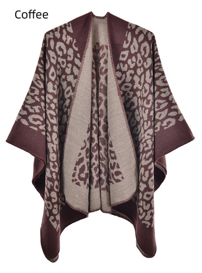 Women Cashmere-like Split Scarf Cloak