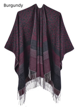 Leopard Tassel Scarf Shawl Cloak