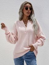 Women Single Breasted Pullover Sweater