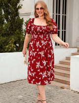 Printed Bohemian Leisure Vacation Dress