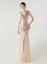 Sexy Sequins V-neck Prom Dress